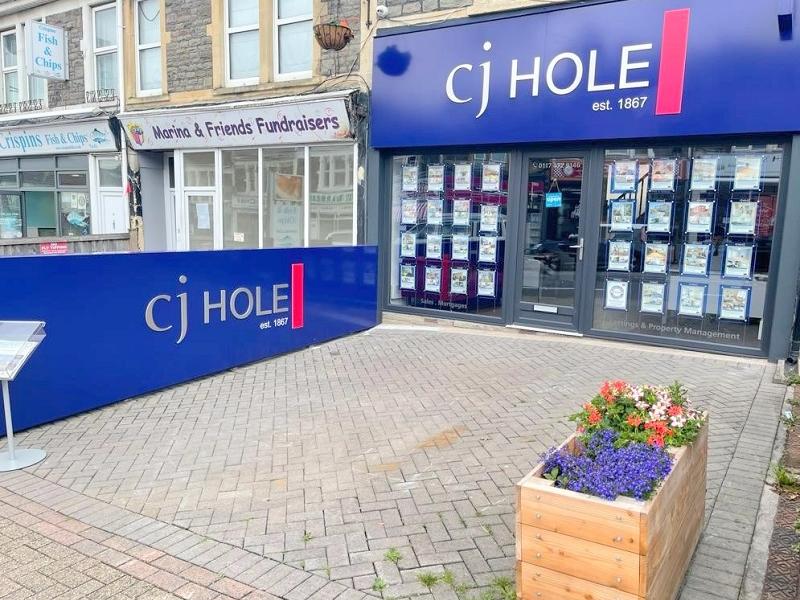 Exterior view of CJ Hole Brislington estate agent office.