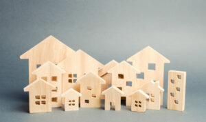 a group of wooden houses
