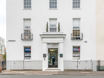 Exterior view of CJ Hole Cheltenham estate agent office.