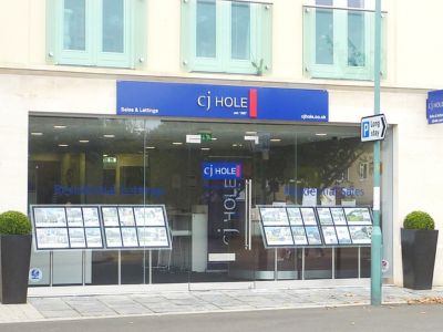 Exterior view of CJ Hole Cirencester estate agent office.