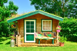 a small wooden cabin